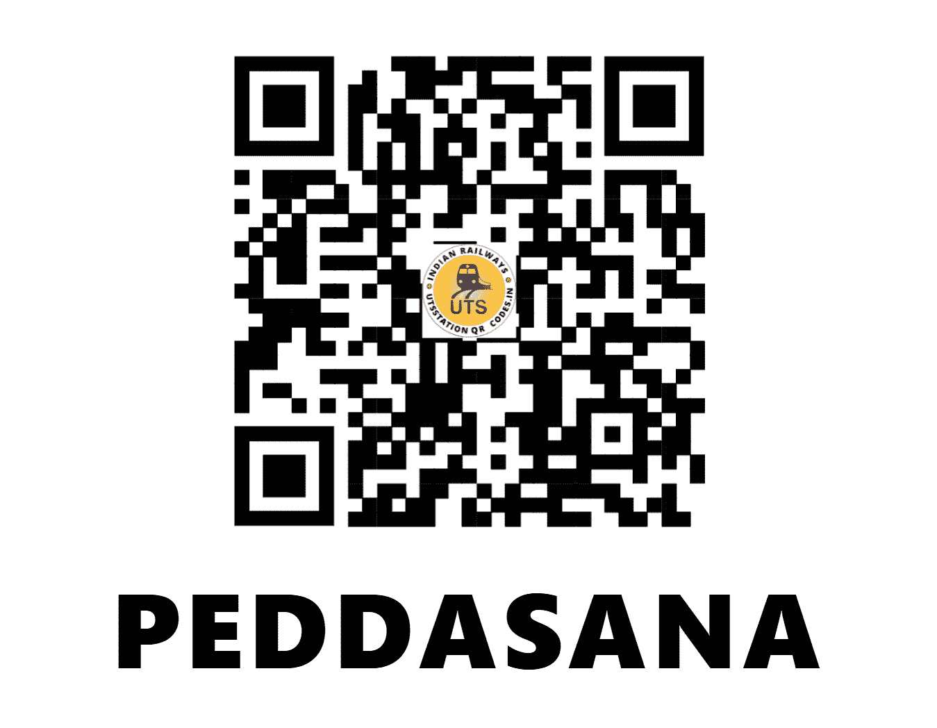 UTS QR Code for PEDDASANA - PDSN (EO - ANDHRA PRADESH)